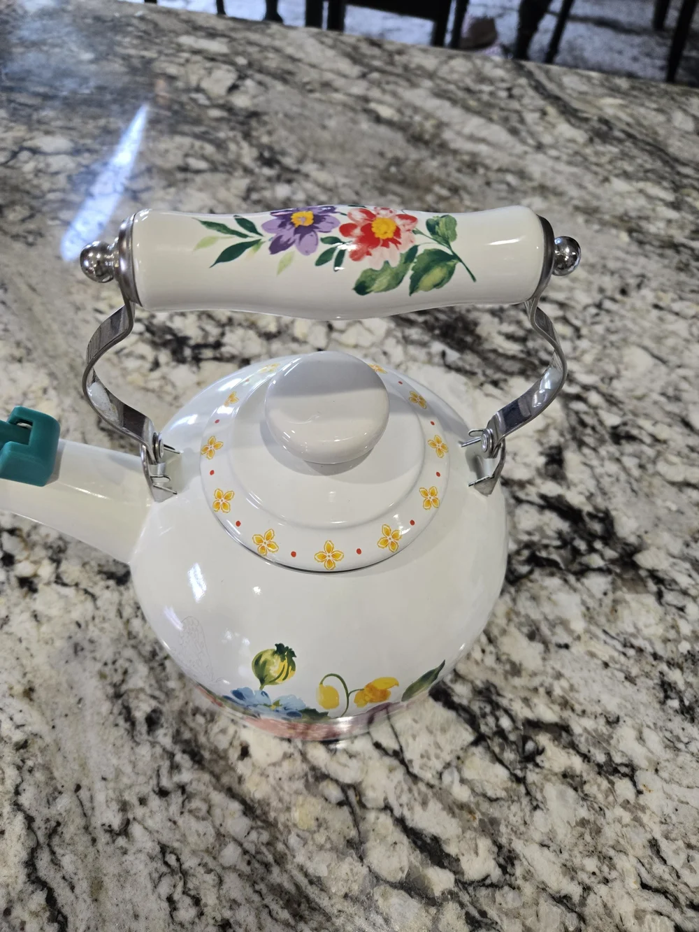 Pioneer Woman Blooming Bouquet Whistling Tea Pot
